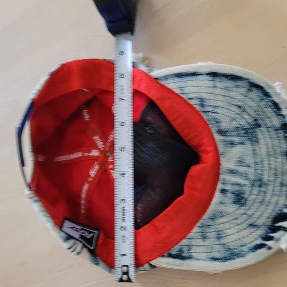 ROST denim hat snap back with distress by design adjustable size - Picture 8 of 14